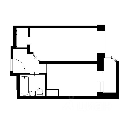 Планировка этой квартиры по данным Циан