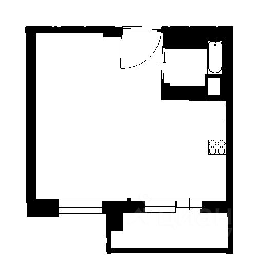 Планировка этой квартиры по данным Циан