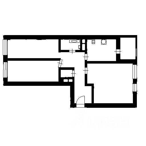 Планировка этой квартиры по данным Циан