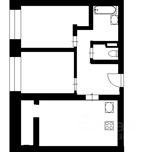 Планировка этой квартиры по данным Циан