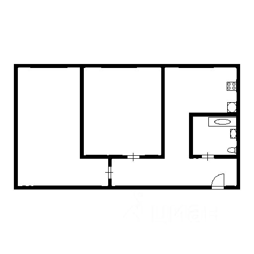 Планировка этой квартиры по данным Циан