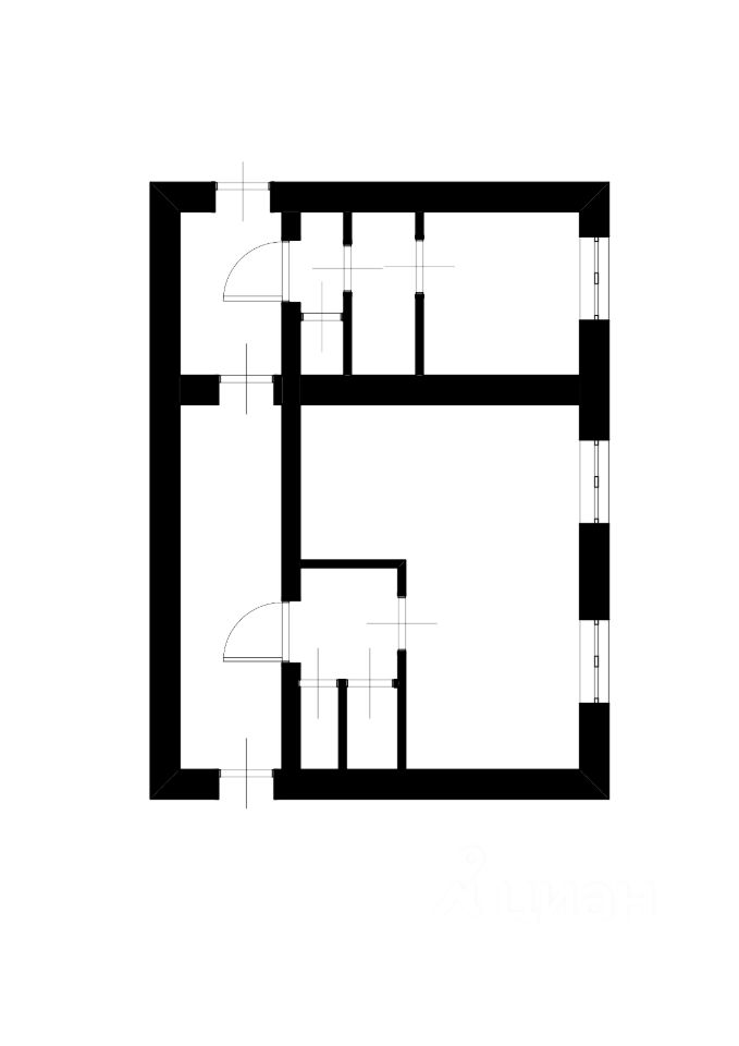Планировка этой квартиры по данным Циан