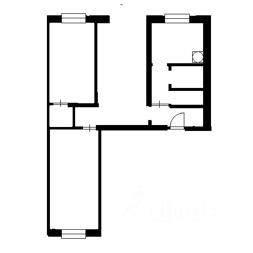 Планировка этой квартиры по данным Циан
