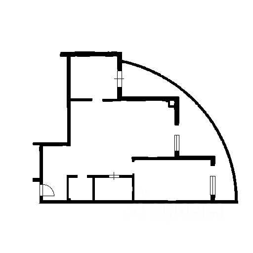 Планировка этой квартиры по данным Циан