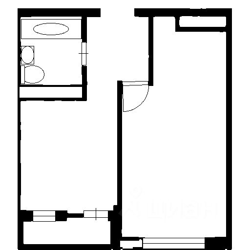 Планировка этой квартиры по данным Циан