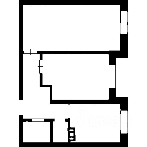 Планировка этой квартиры по данным Циан