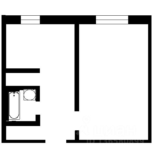 Планировка этой квартиры по данным Циан