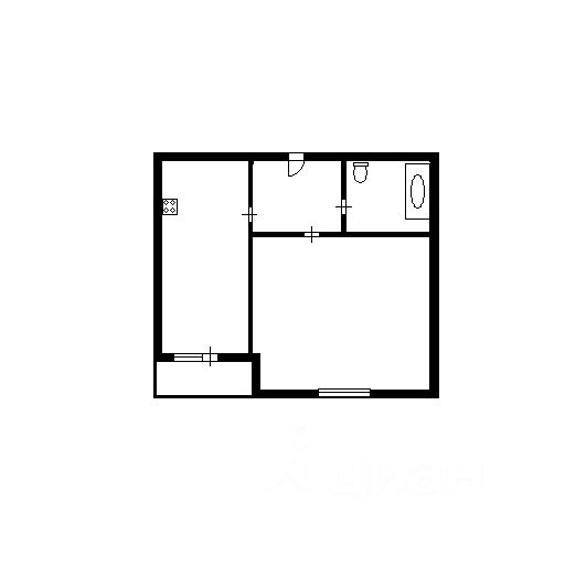 Планировка этой квартиры по данным Циан
