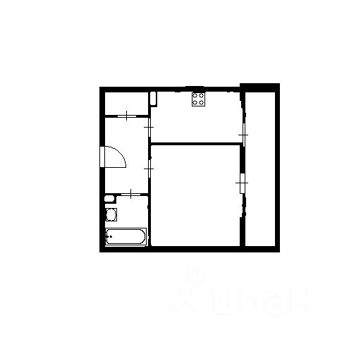 Планировка этой квартиры по данным Циан