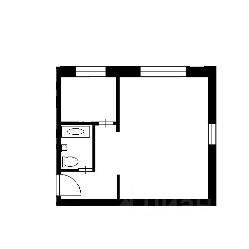 Планировка этой квартиры по данным Циан