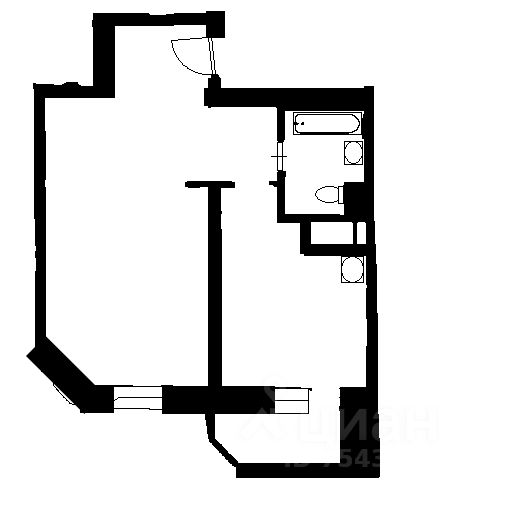 Планировка этой квартиры по данным Циан