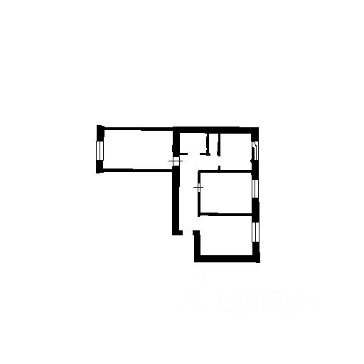 Планировка этой квартиры по данным Циан