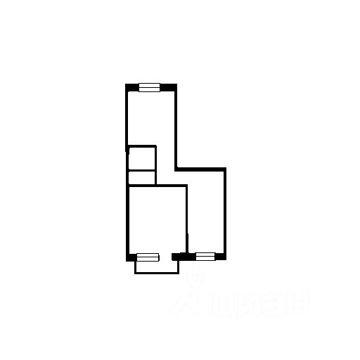 Планировка этой квартиры по данным Циан