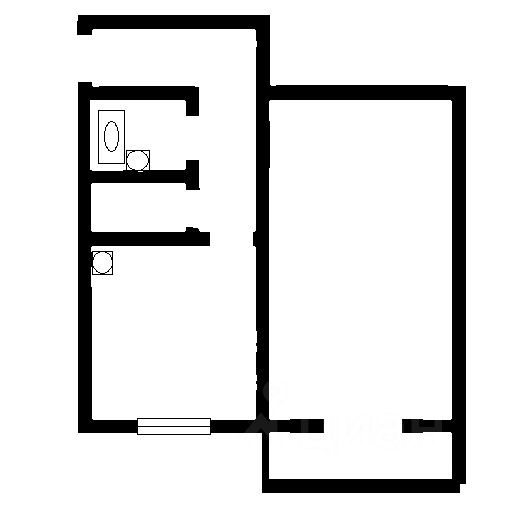 Планировка этой квартиры по данным Циан