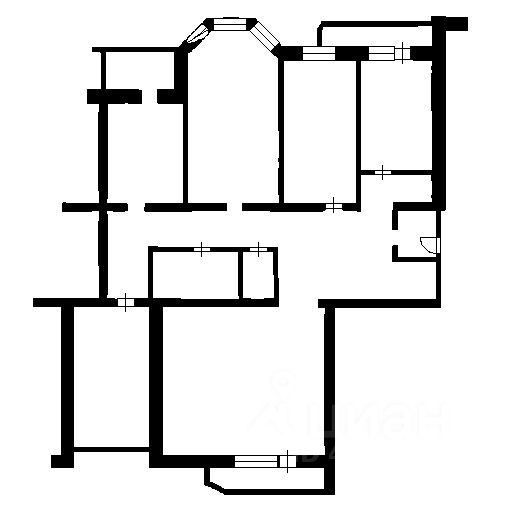 Планировка этой квартиры по данным Циан