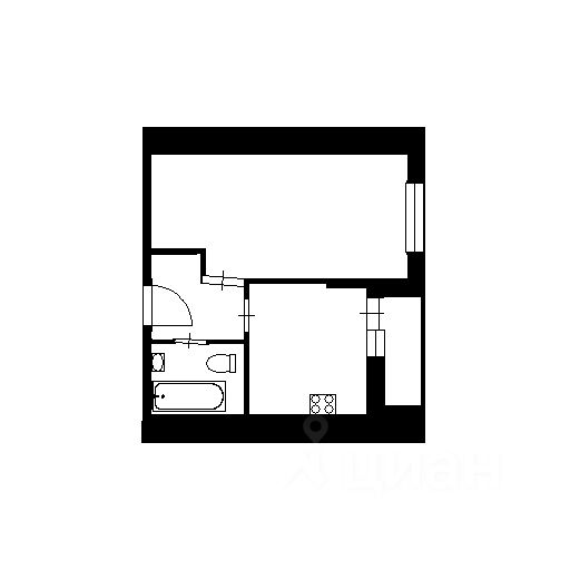 Планировка этой квартиры по данным Циан