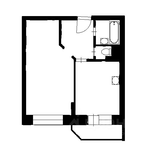 Планировка этой квартиры по данным Циан