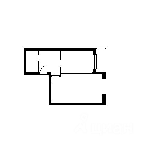 Планировка этой квартиры по данным Циан