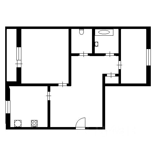 Планировка этой квартиры по данным Циан