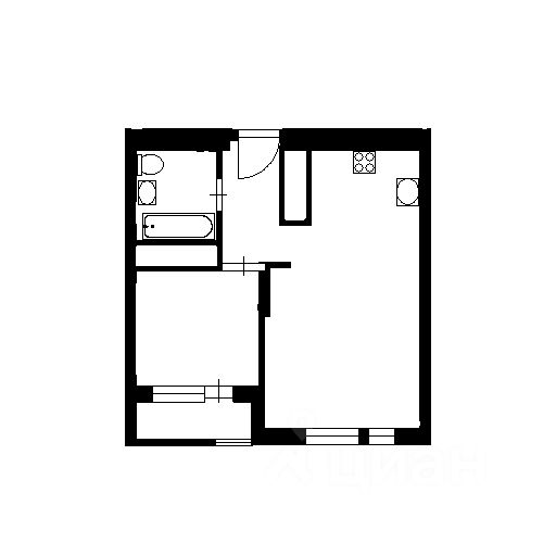 Планировка этой квартиры по данным Циан