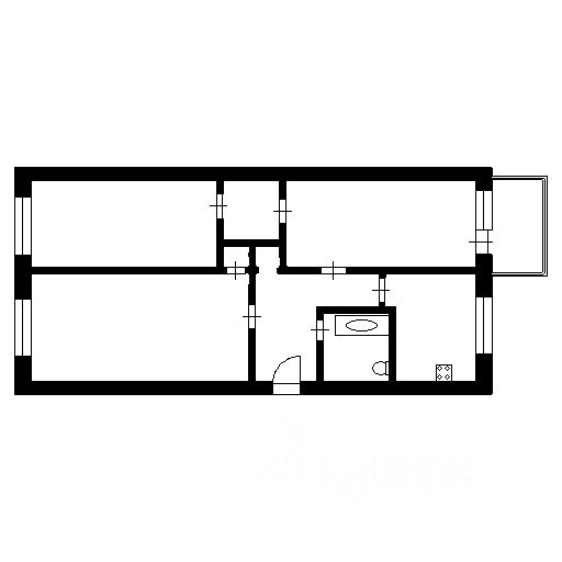 Планировка этой квартиры по данным Циан