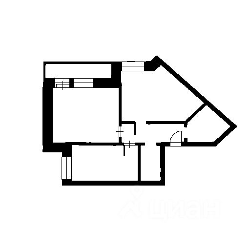 Планировка этой квартиры по данным Циан