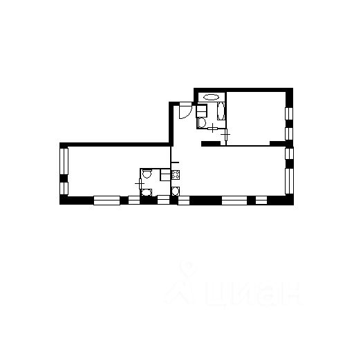 Планировка этой квартиры по данным Циан