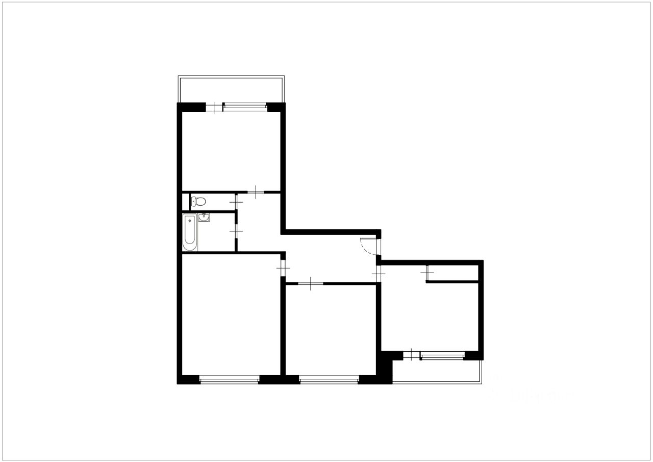 Планировка этой квартиры по данным Циан