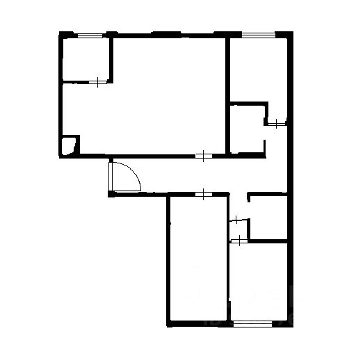 Планировка этой квартиры по данным Циан