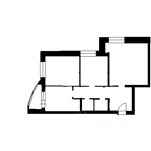 Планировка этой квартиры по данным Циан