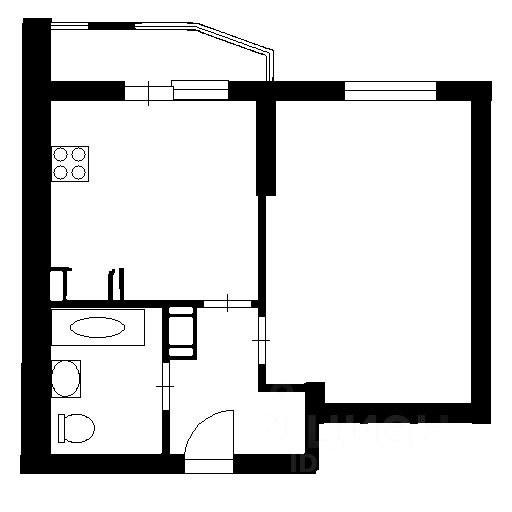 Планировка этой квартиры по данным Циан