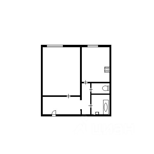 Планировка этой квартиры по данным Циан