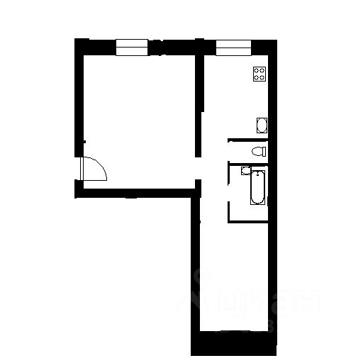 Планировка этой квартиры по данным Циан