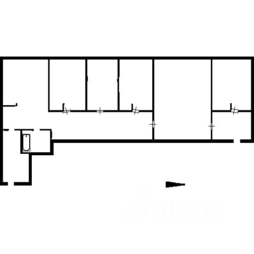 Планировка этой квартиры по данным Циан