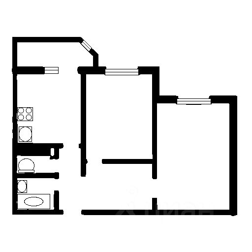 Планировка этой квартиры по данным Циан