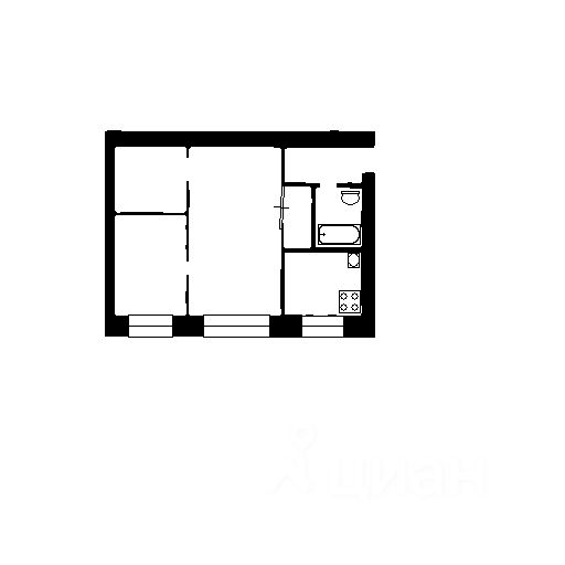 Планировка этой квартиры по данным Циан