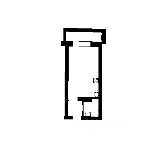 Планировка этой квартиры по данным Циан