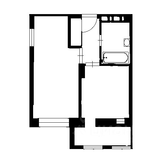 Планировка этой квартиры по данным Циан
