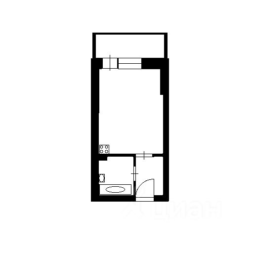 Планировка этой квартиры по данным Циан