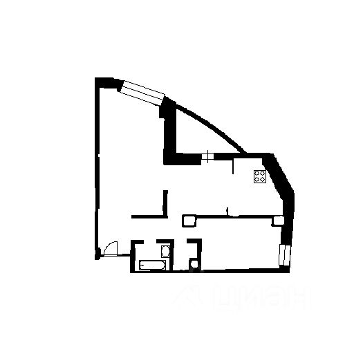 Планировка этой квартиры по данным Циан