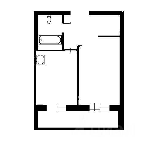Планировка этой квартиры по данным Циан