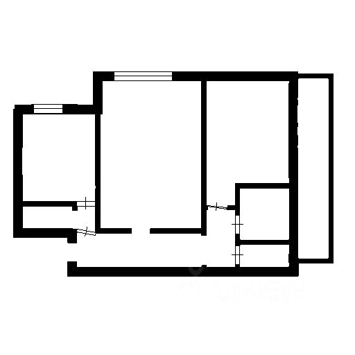 Планировка этой квартиры по данным Циан