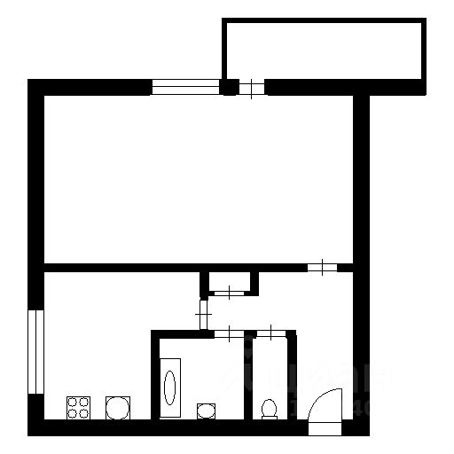 Планировка этой квартиры по данным Циан