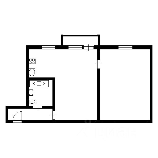 Планировка этой квартиры по данным Циан