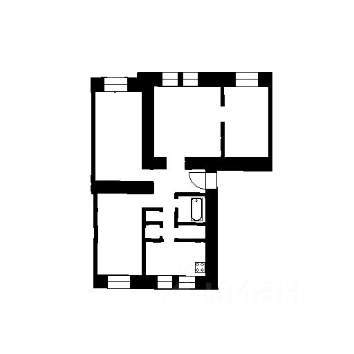 Планировка этой квартиры по данным Циан
