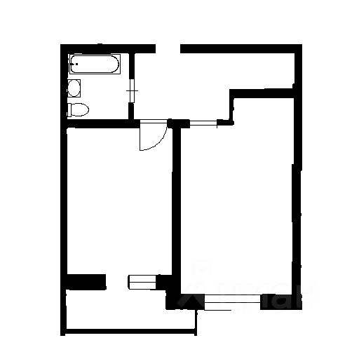 Планировка этой квартиры по данным Циан