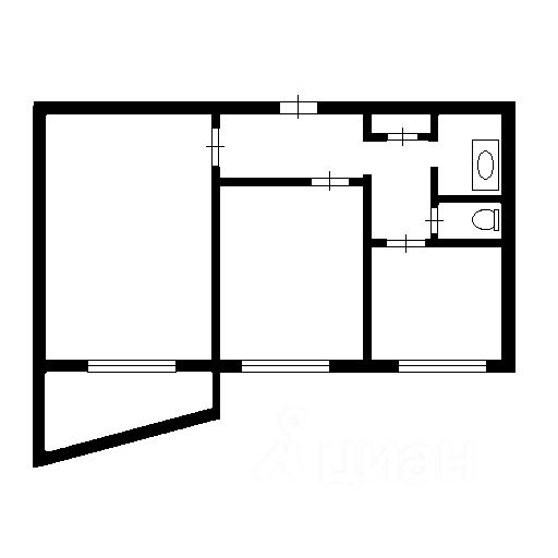 Планировка этой квартиры по данным Циан