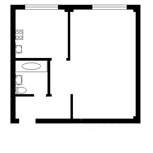 Планировка этой квартиры по данным Циан