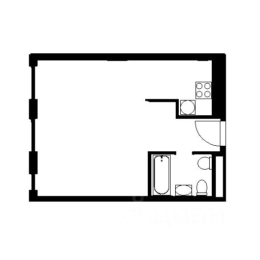 Планировка этой квартиры по данным Циан