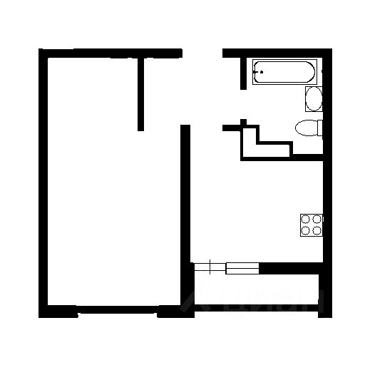 Планировка этой квартиры по данным Циан